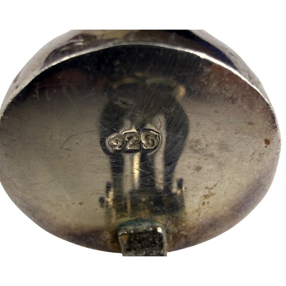 Vintage Sterling Silver Hammered Clip-On Ball Earrings Retro Style Jewelry - Picture 4 of 5